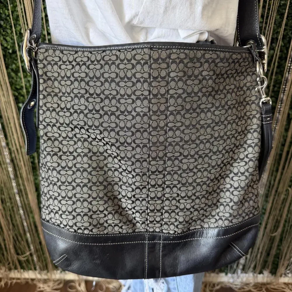 Coach Signature Canvas and Leather Crossbody Bag - Picture 2 of 6